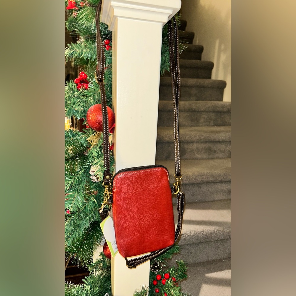 Chala Red Crossbody Bag with Dog Design - Picture 3 of 9